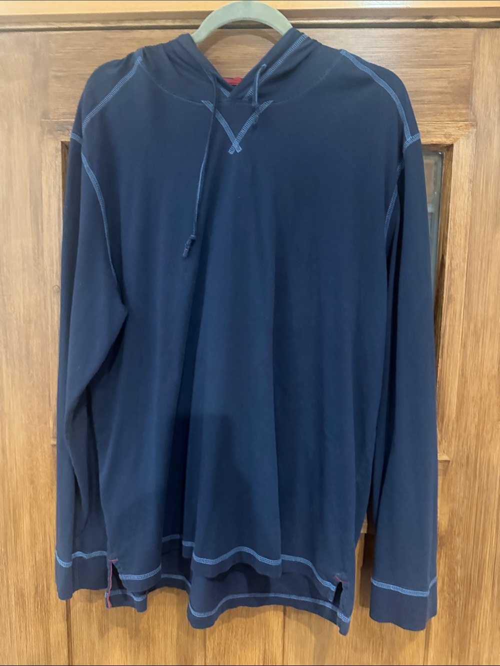Tommy Bahama Navy Hooded Long-Sleeve Pullover with Contrast Stitching xxl